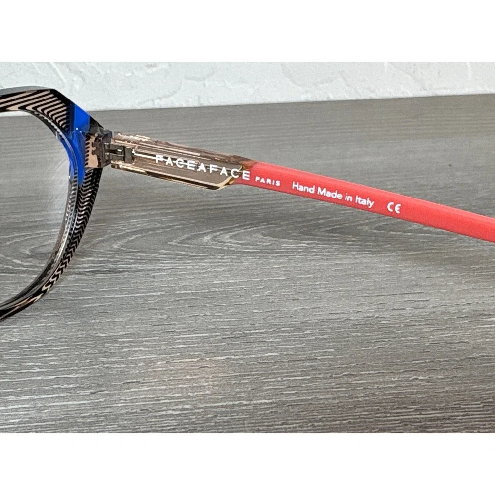 FACE‎ A FACE WITTY 1 Geometric Cat Eye Eyeglasse Frames Paris Hand Made Italy